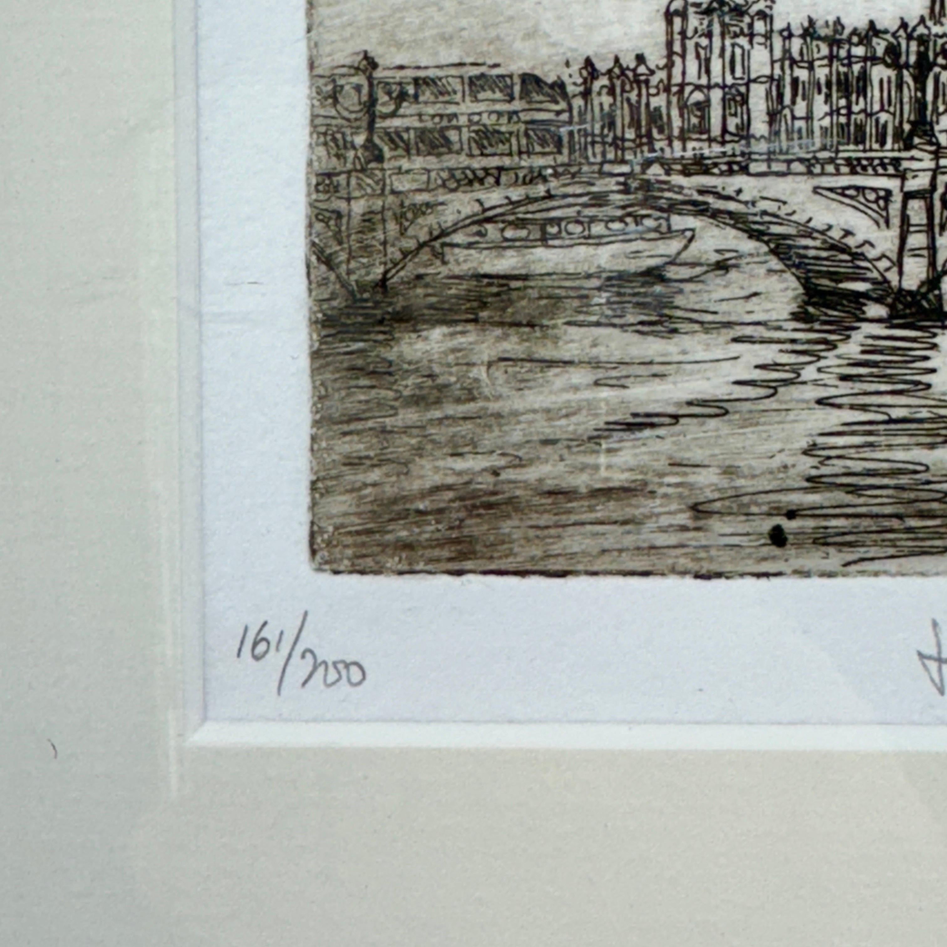 Set of 3 Signed Dorothy Griffiths Etchings of London Scenes For Sale 1