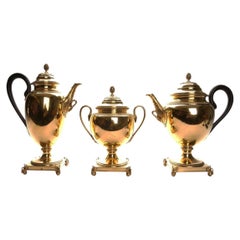 Set of 3 Silver Tea and Coffee, France by Henri Gauthier, 1902 - 1920