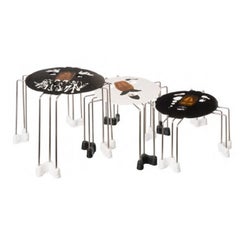 Set of 3, Size XL Triple Play Coffee Table in Red, Blue, Yellow by Gaetano