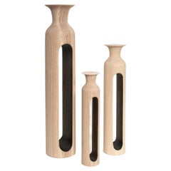 Set of 3 Small Ash Bettoïa Vases by Alexandre Labruyère