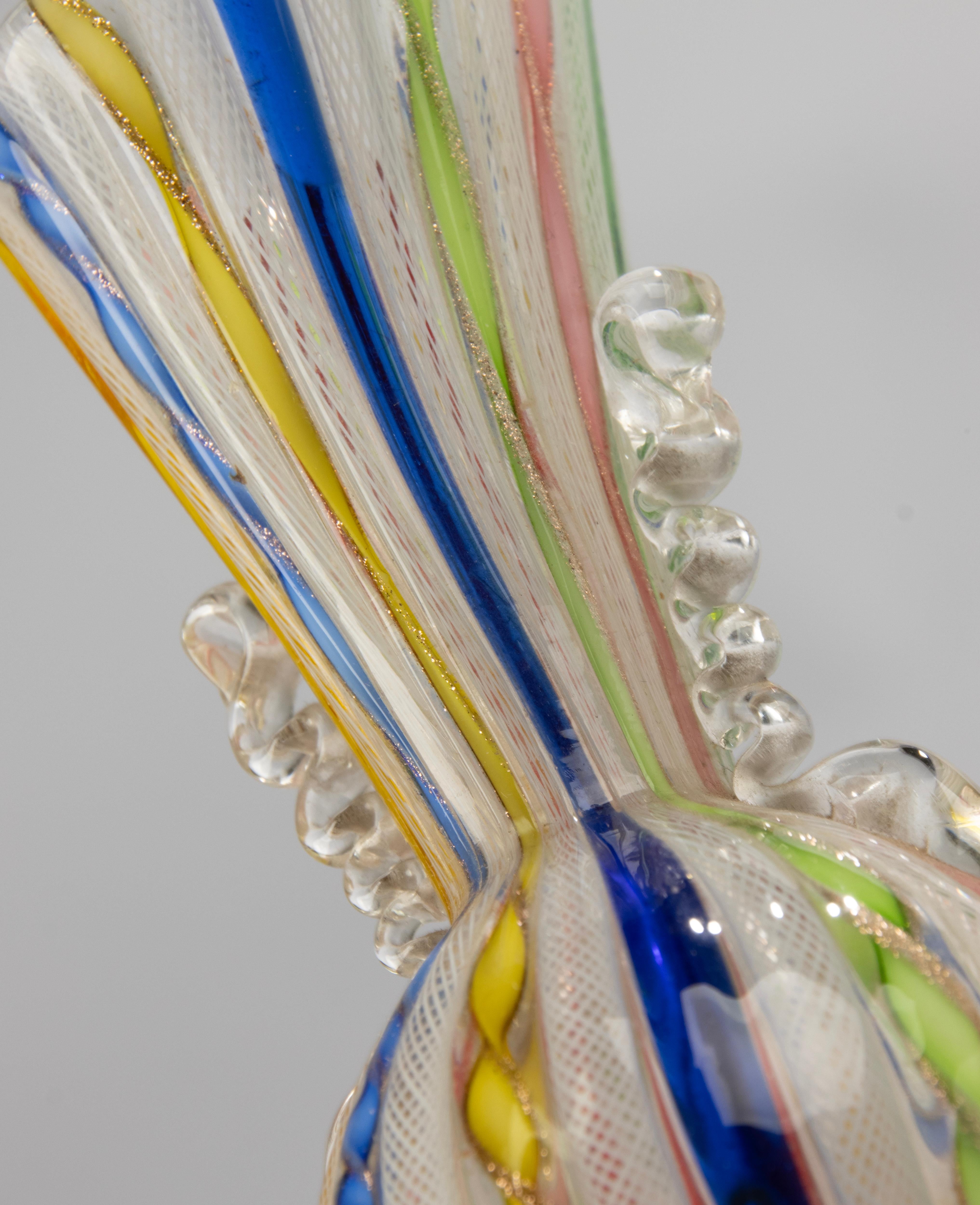 Vetro di Murano Set of 3 Small Colorful Murano Glass Vases - Italy - Mid-20th Century in vendita