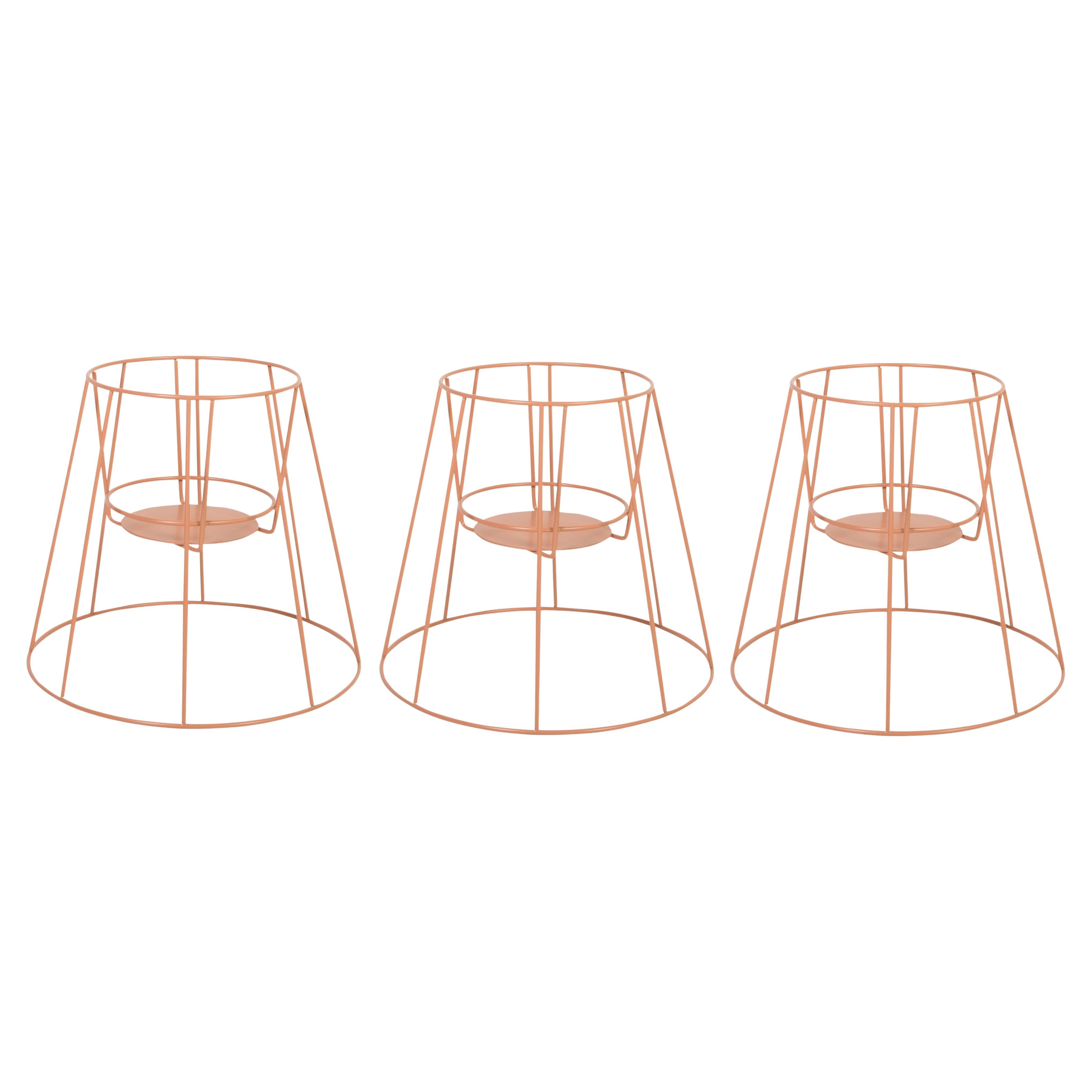 Set di 3 piantine Cibele Dusty Peach di OK Design