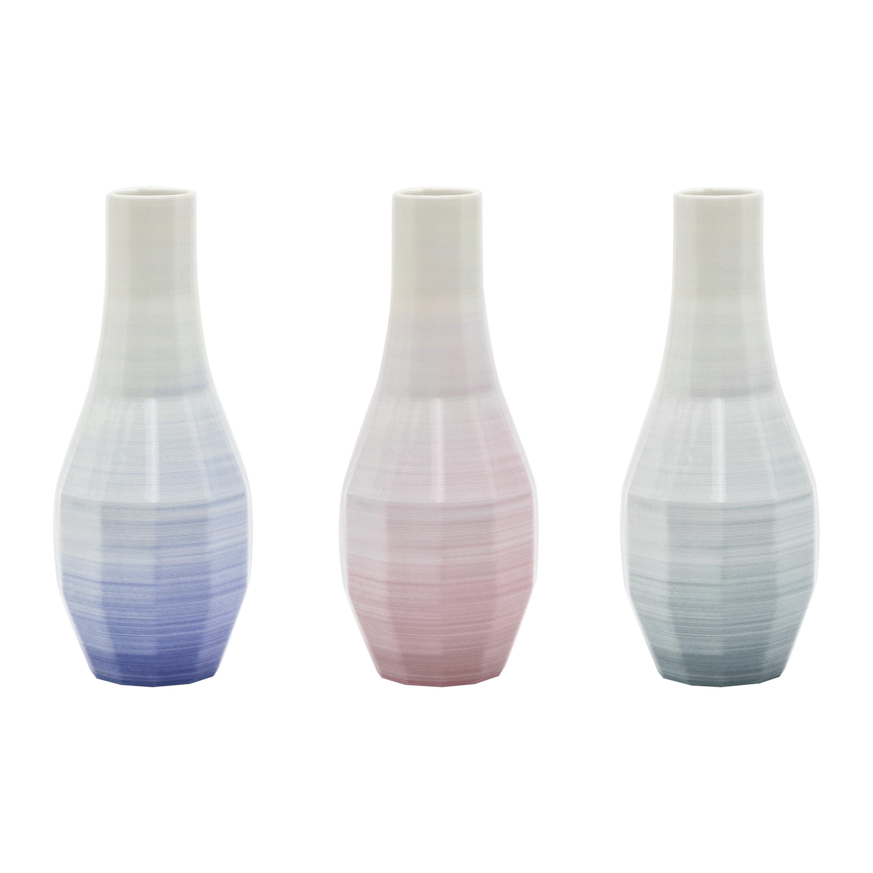 Set of 3 Small Porcelain Gradient Vase by Philipp Aduatz