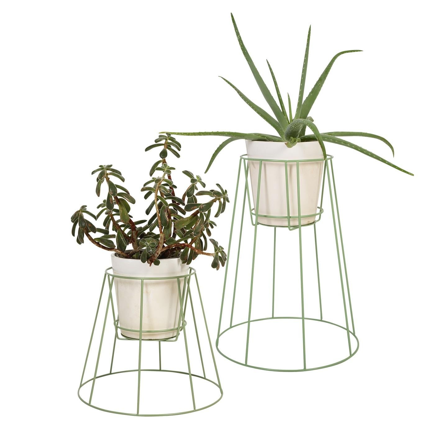 Postmoderno Set di 3 piantine cibele verde mare di OK Design in vendita