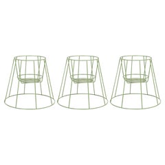 Set of 3 Small Sea Green Cibele Plant Stand by OK Design