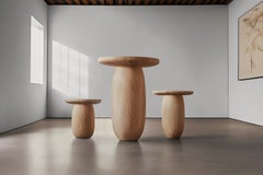 Set of 3 Small Tables, Side Tables, End Tables Samu Made of Solid Wood by Nono