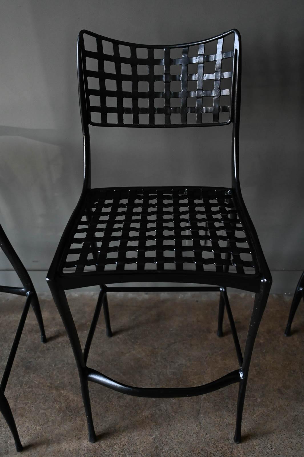 American Set of 3 Sol y Luna Gazelle Bar Stools by Dan Johnson, 1980