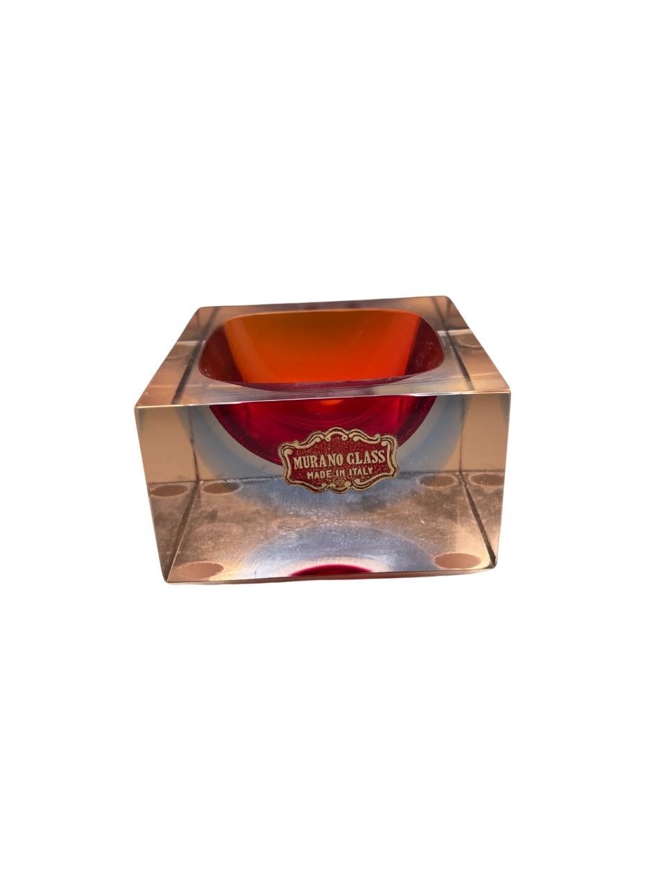 Set of 3 Sommerso Murano Glass Bowls by Flavio Poli for Seguso, Italy, 1950s im Zustand „Gut“ im Angebot in Stockholm, SE