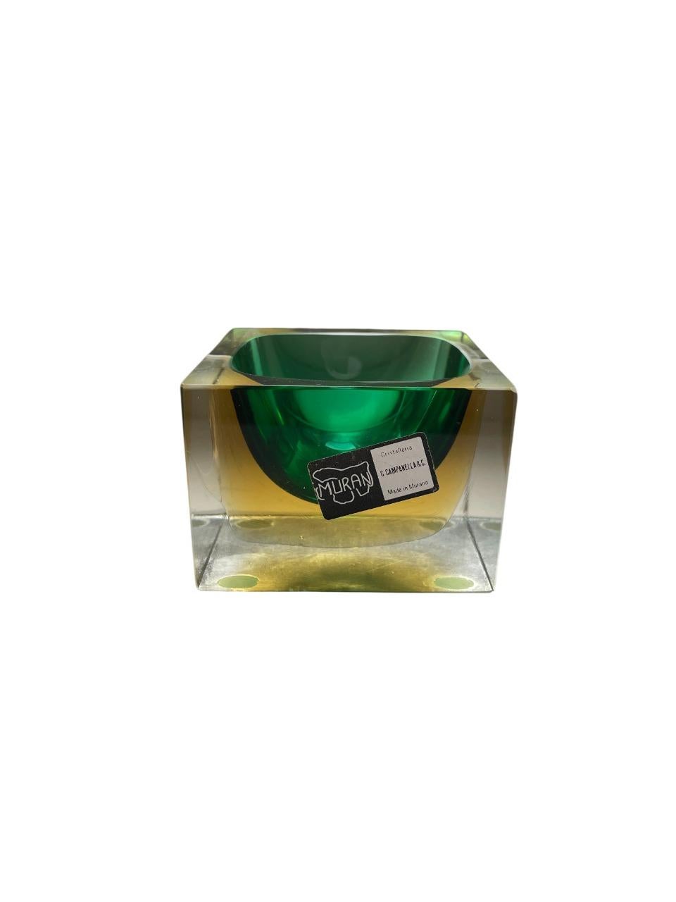 Set of 3 Sommerso Murano Glass Bowls by Flavio Poli for Seguso, Italy, 1950s (Mitte des 20. Jahrhunderts) im Angebot