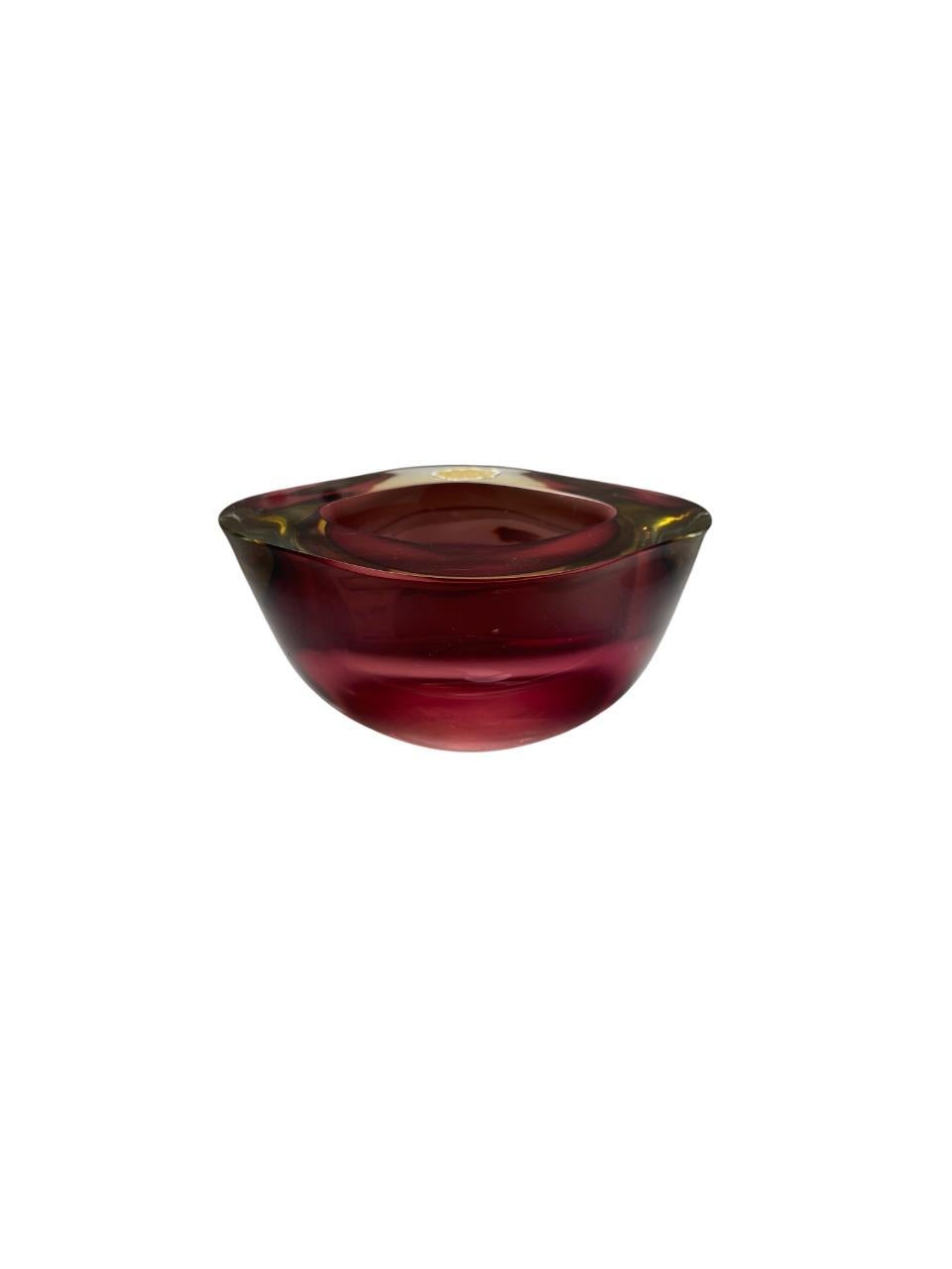 Set of 3 Sommerso Murano Glass Bowls by Flavio Poli for Seguso, Italy, 1950s (Sommerso-Glas) im Angebot