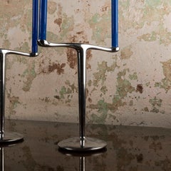 Set di 3 portacandele A Space Age in alluminio