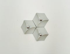 Set of 3 Space Age Plastic Wall or Flush Lamp by Hoffmeister Leuchten