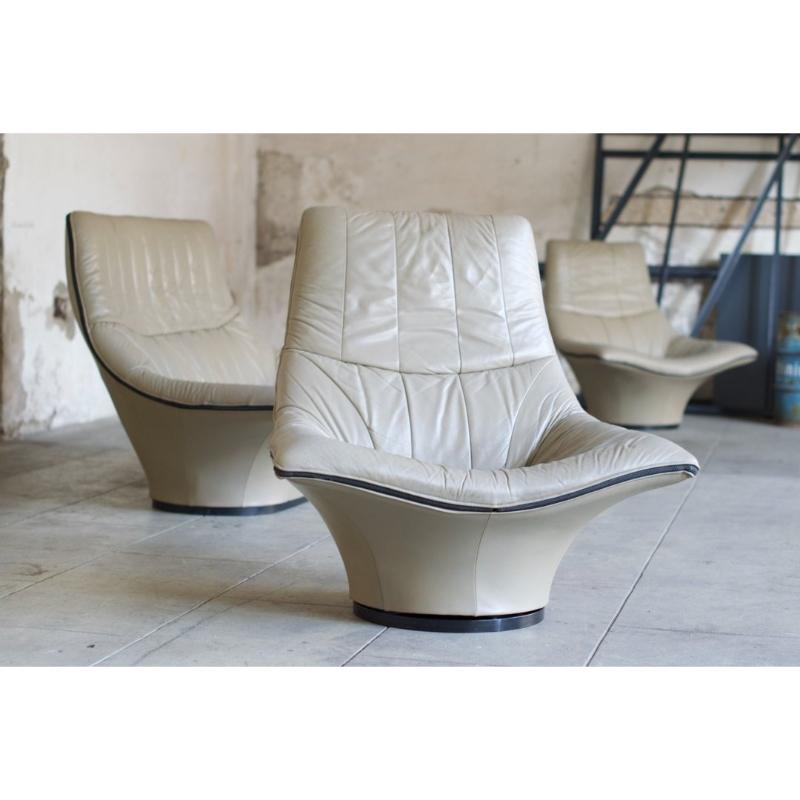 Set di 3 divani e sedie da salotto A Space Age di Gerard Van Den Berg, Germania, anni '70 in vendita 11
