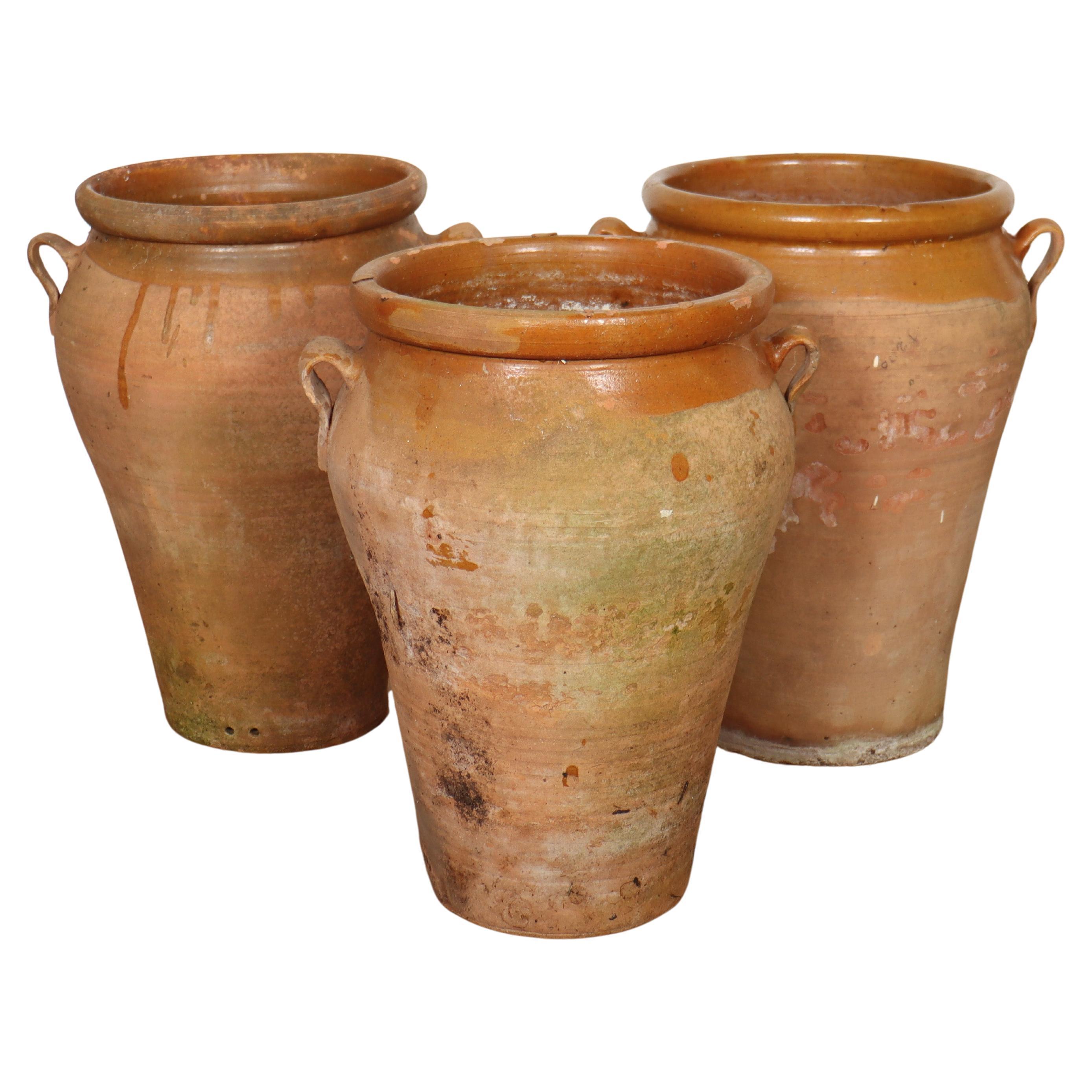 Set di 3 vasi in terracotta spagnoli