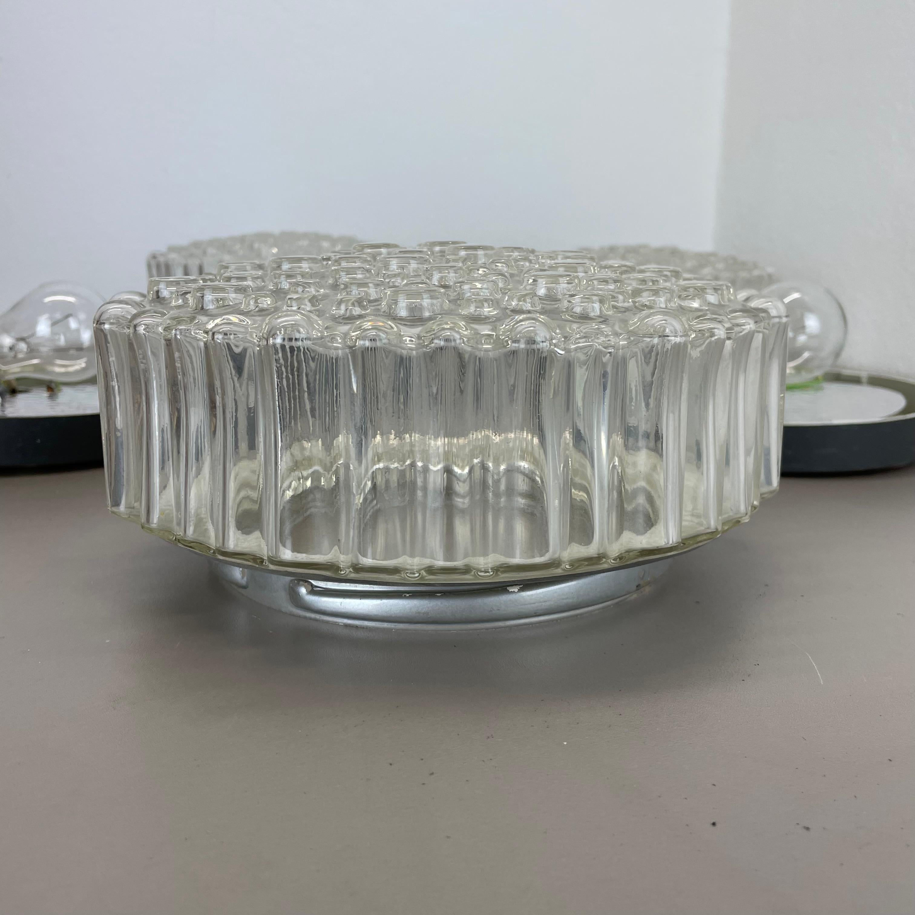 Set of 3 Sputnik Textured Bubble Wall Ceiling Light, Staff Leuchten Germany 1970 For Sale 7