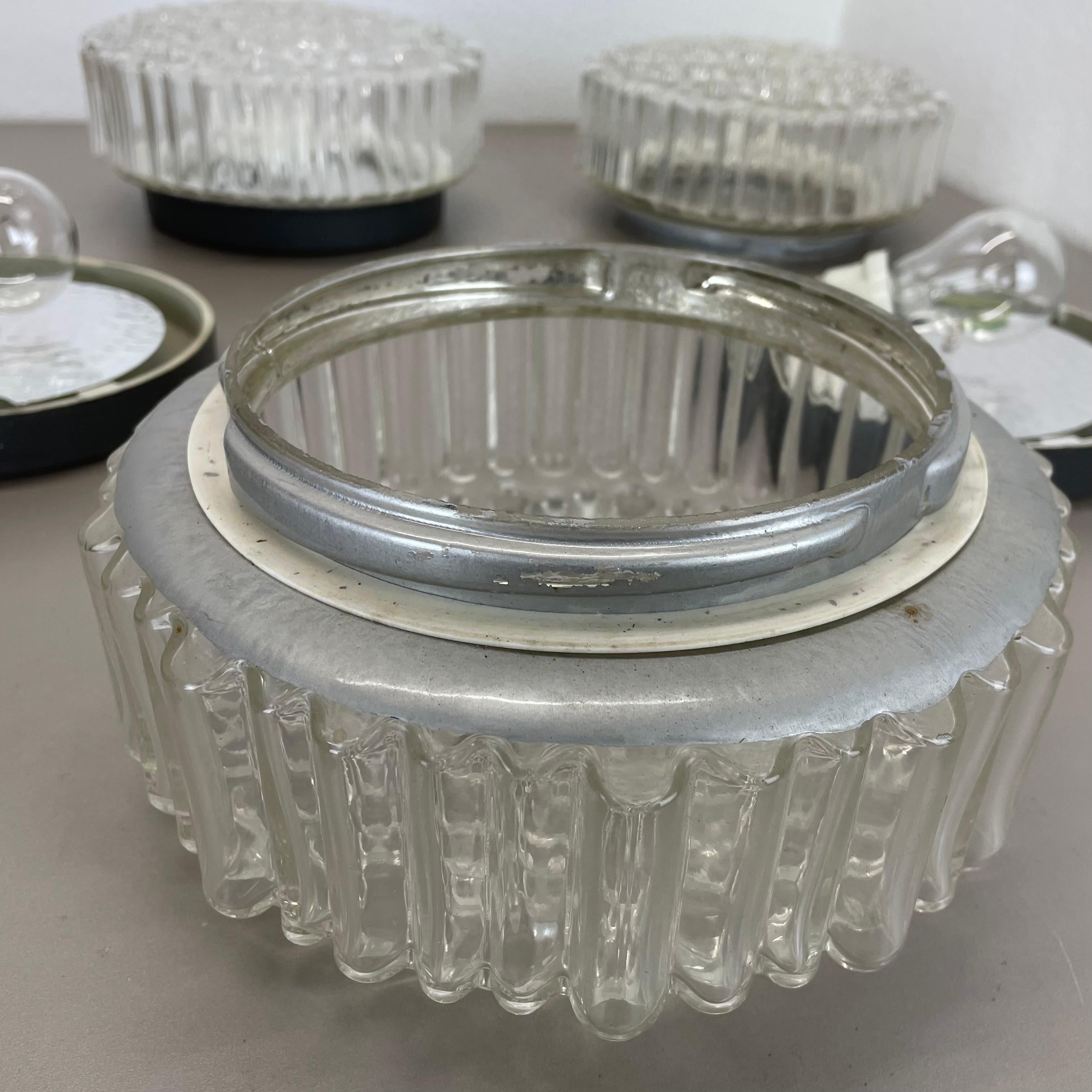 Set of 3 Sputnik Textured Bubble Wall Ceiling Light, Staff Leuchten Germany 1970 For Sale 9