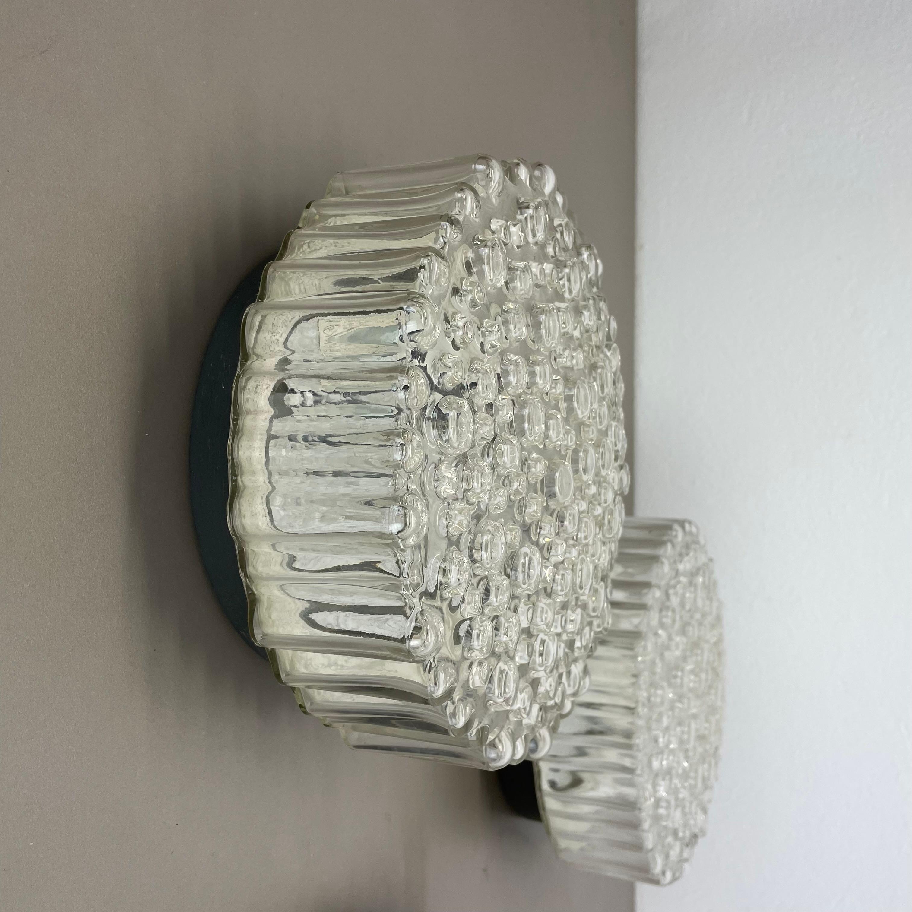 20th Century Set of 3 Sputnik Textured Bubble Wall Ceiling Light, Staff Leuchten Germany 1970 For Sale