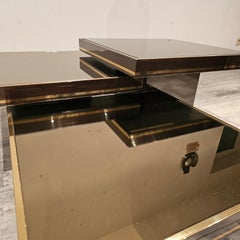 Set aus 3 quadratischen Beistelltischen von BelgoChrom