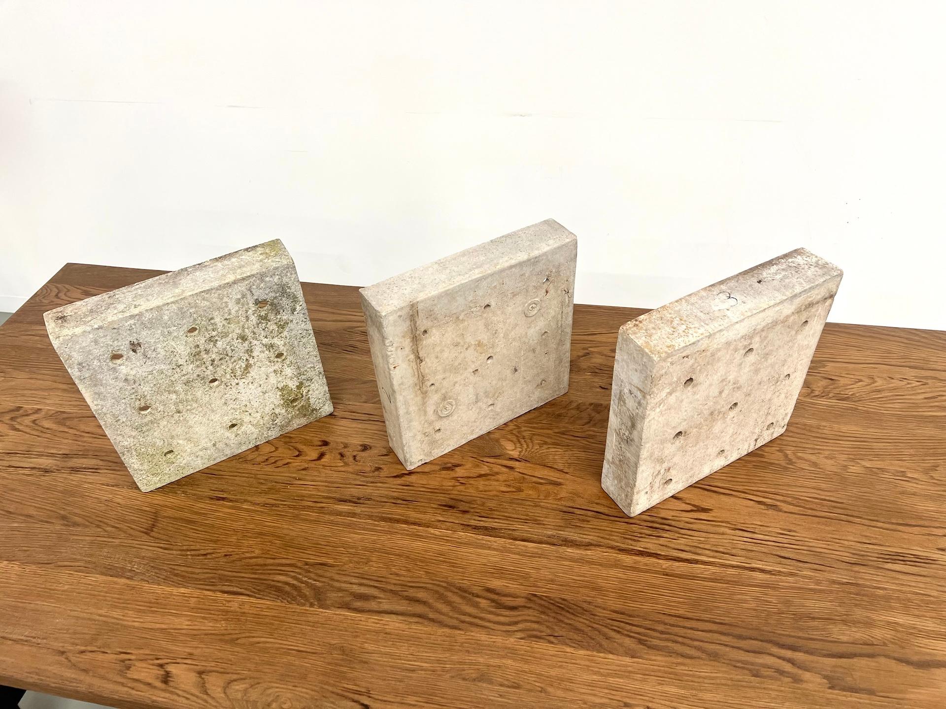 Lot de 3 jardinières carrées Willy Guhl en Eternit en vente 3