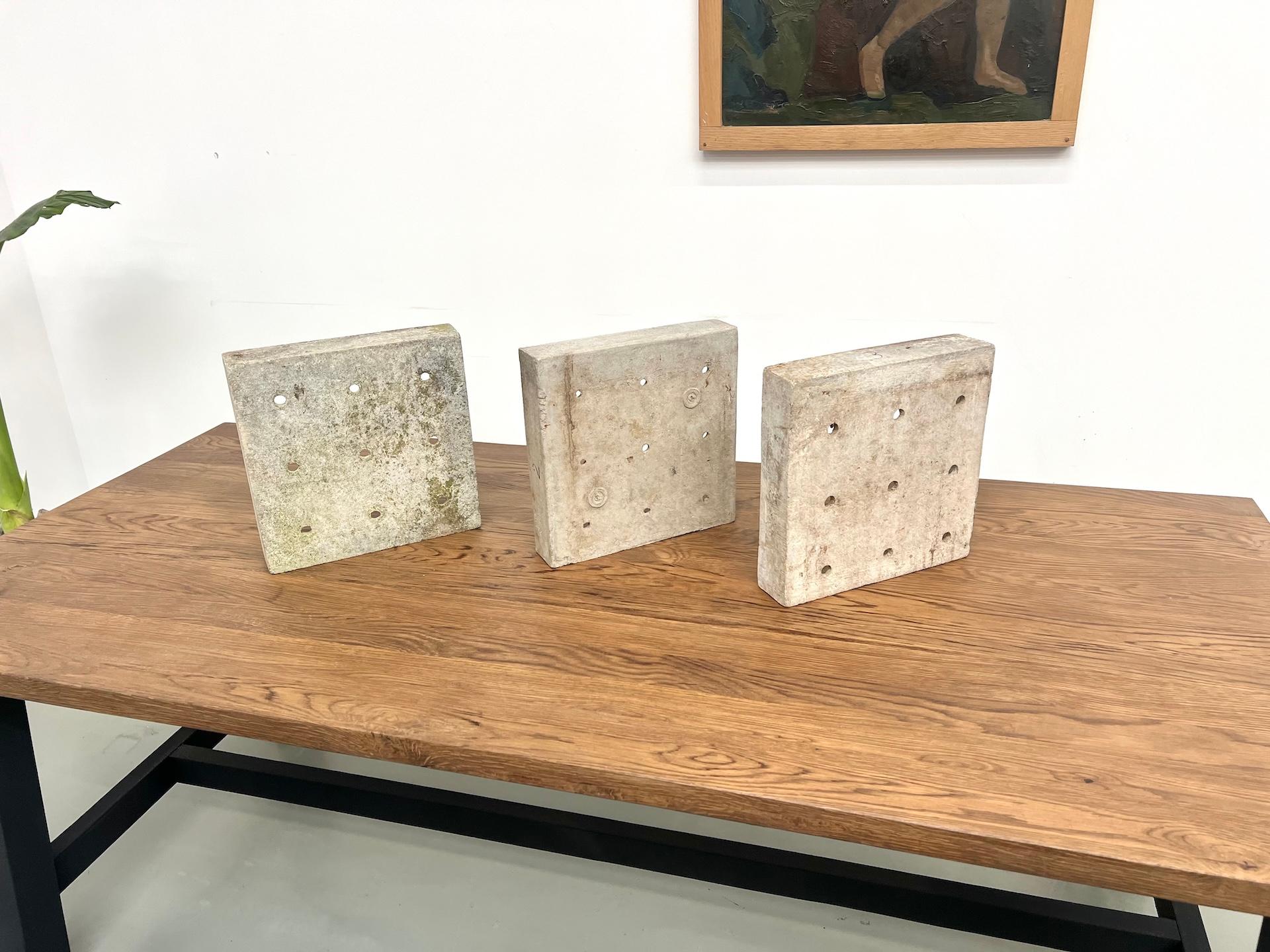 Lot de 3 jardinières carrées Willy Guhl en Eternit en vente 2