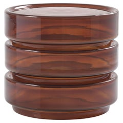 Set of 3 Stack 880 Amber Glass Modular Coffee Table by Niccolò Devetag