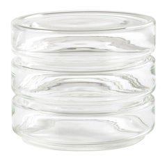 Set of 3 Stack 880 Transparent Modular Glass Coffee Table By NiccolÃ² Devetag