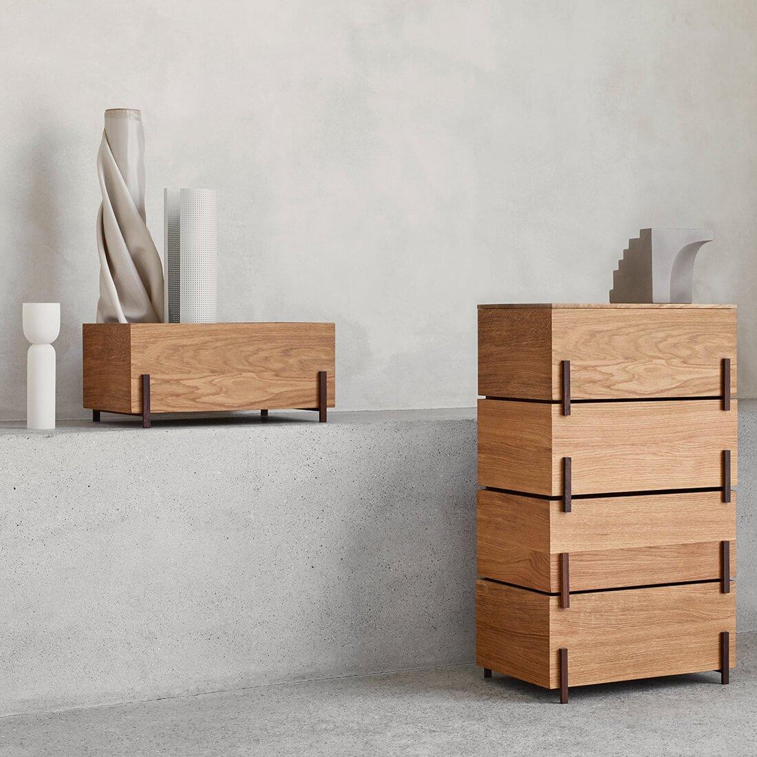 Danish Set of 3 Stack Storage Box by Kristina Dam Studio