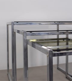 Satz von 3 stapelbaren Couchtischen, 1970er-Jahre