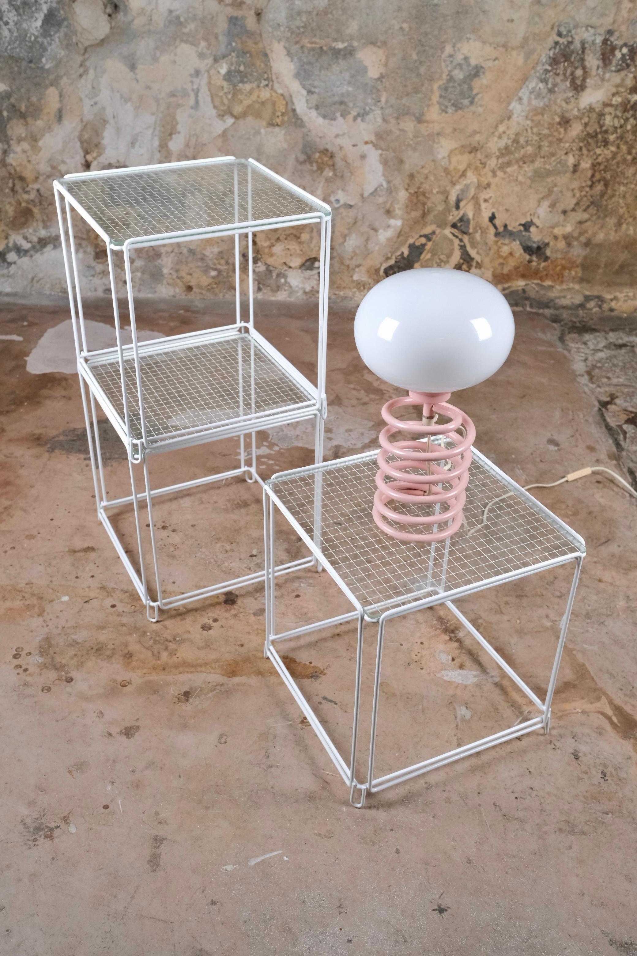 Late 20th Century Set of 3 stackable side tables, Isocèle, by Max Sauze, 1970s