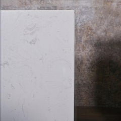 Set of 3 Steles, White Marble Columns, 20th Century.