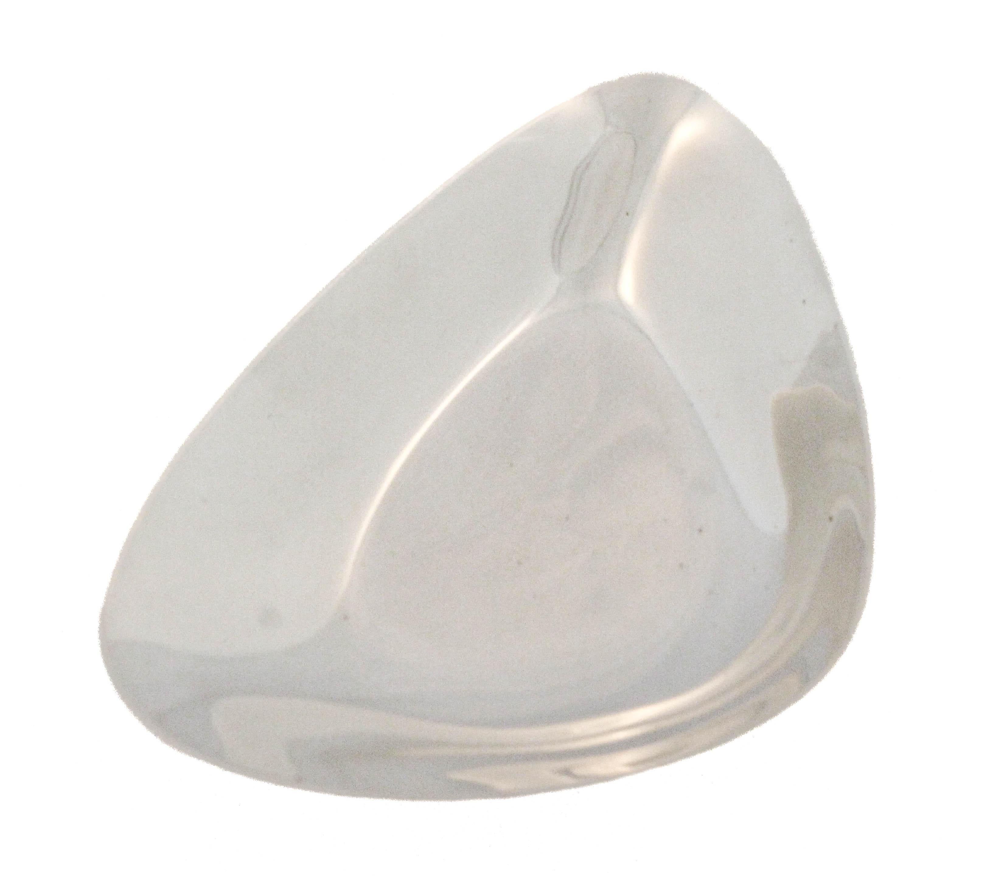 Americano Set di 3 piatti in argento Sterling Mid-Century Modern in vendita