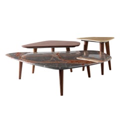 Set of 3 Stone Coffee Tables