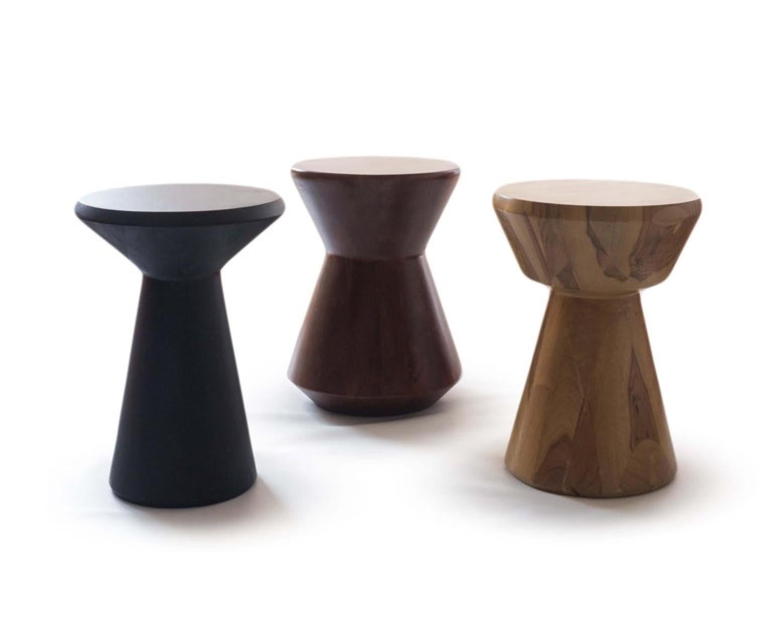 Set of 3 stools by Camilo Andres Rodriguez Marquez
Dimensions: D 30 x W 30 x H 40 cm
Material: Wood


These stools are designed with the intention that the viewer will appreciate its gentle details: veins, grains, streaks and groves. The stool