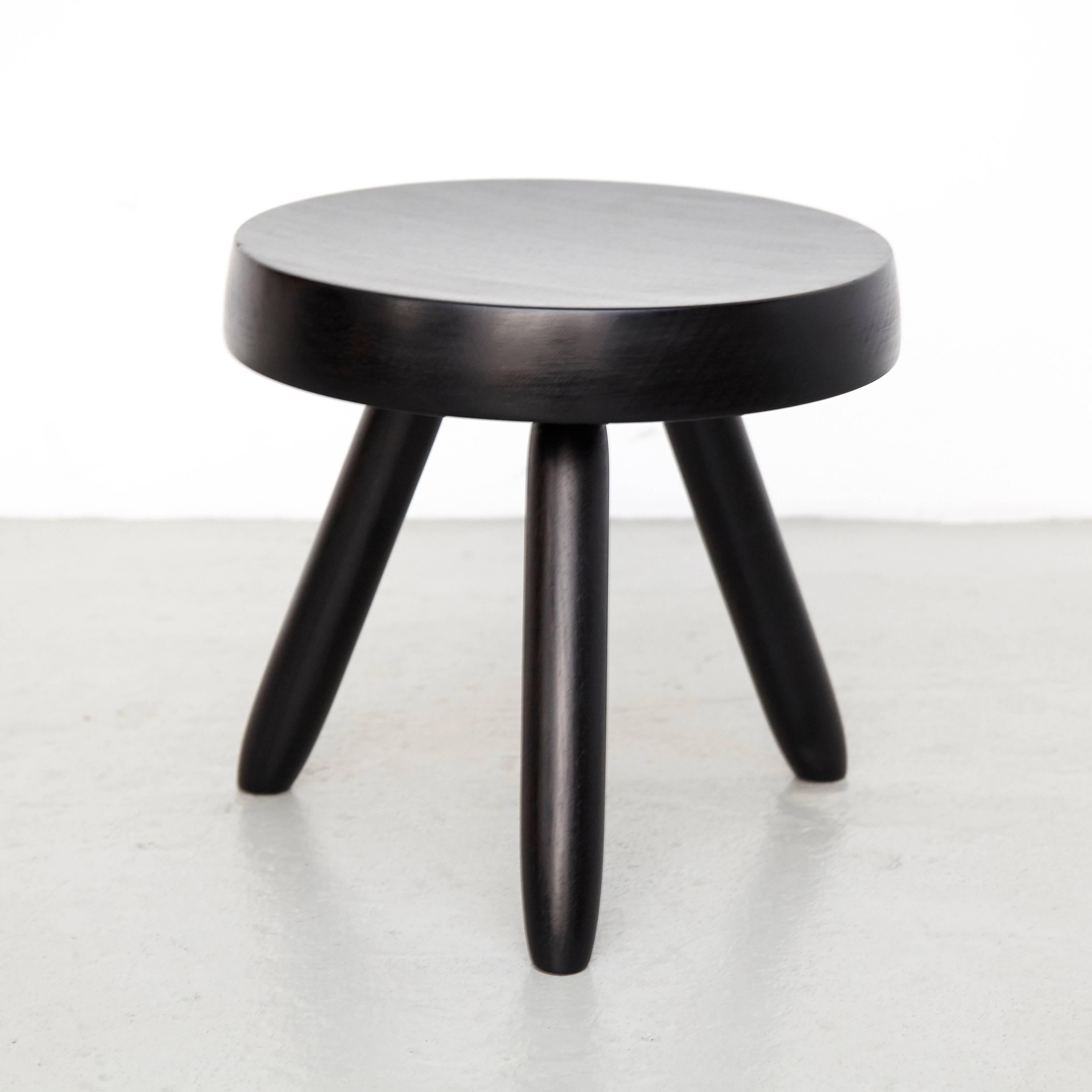 Mid-Century Modern Set of Three Stools in the Style of Charlotte Perriand