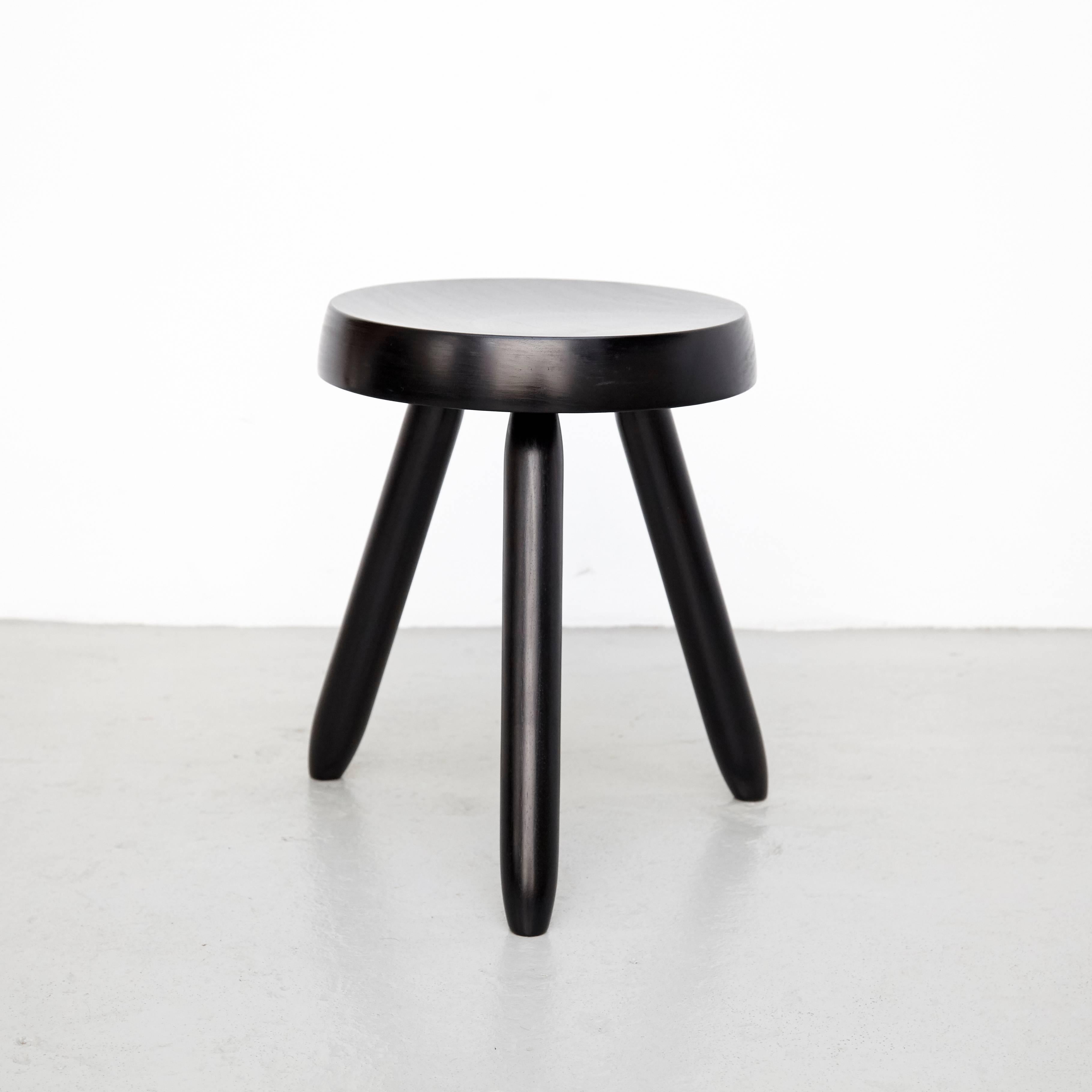 Late 20th Century Set of Three Stools in the Style of Charlotte Perriand