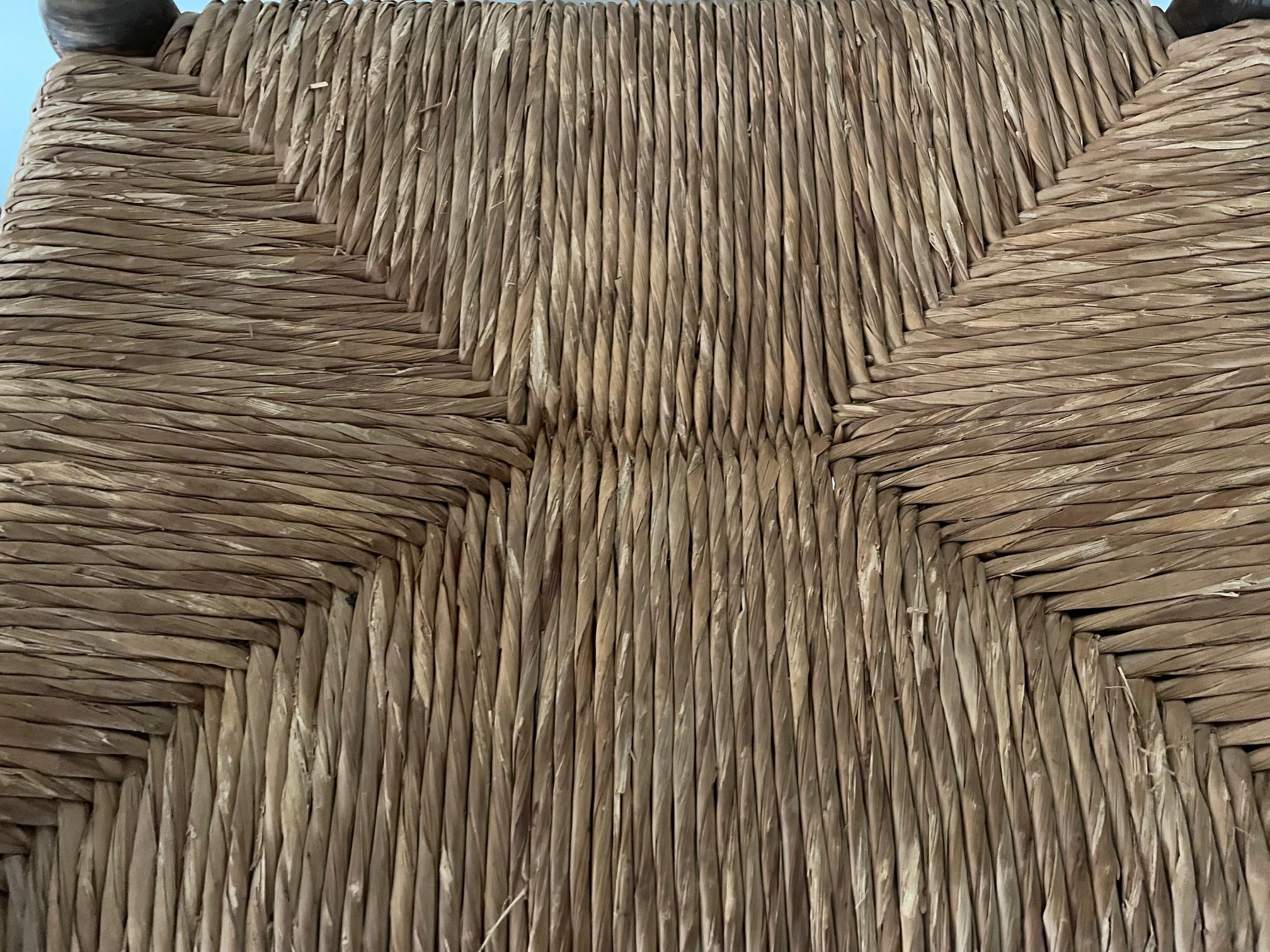 Ensemble de 3 tabourets en paille en vente 4