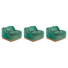 Set of 3 Stropiccio Armchairs by Luciano Frigerio for Frigerio di Desio, 1970