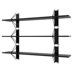 Set of 3 Strut Shelves from Souda, 52in, Black Brackets and Shelves, In Stock