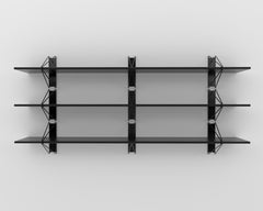 Set of 3 Strut Shelves from Souda, 84in, Black, Made to Order