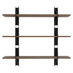 Set von 3 Strukturregale von Souda, 52in, Schwarz und Nussbaum, auf Bestellung gefertigt