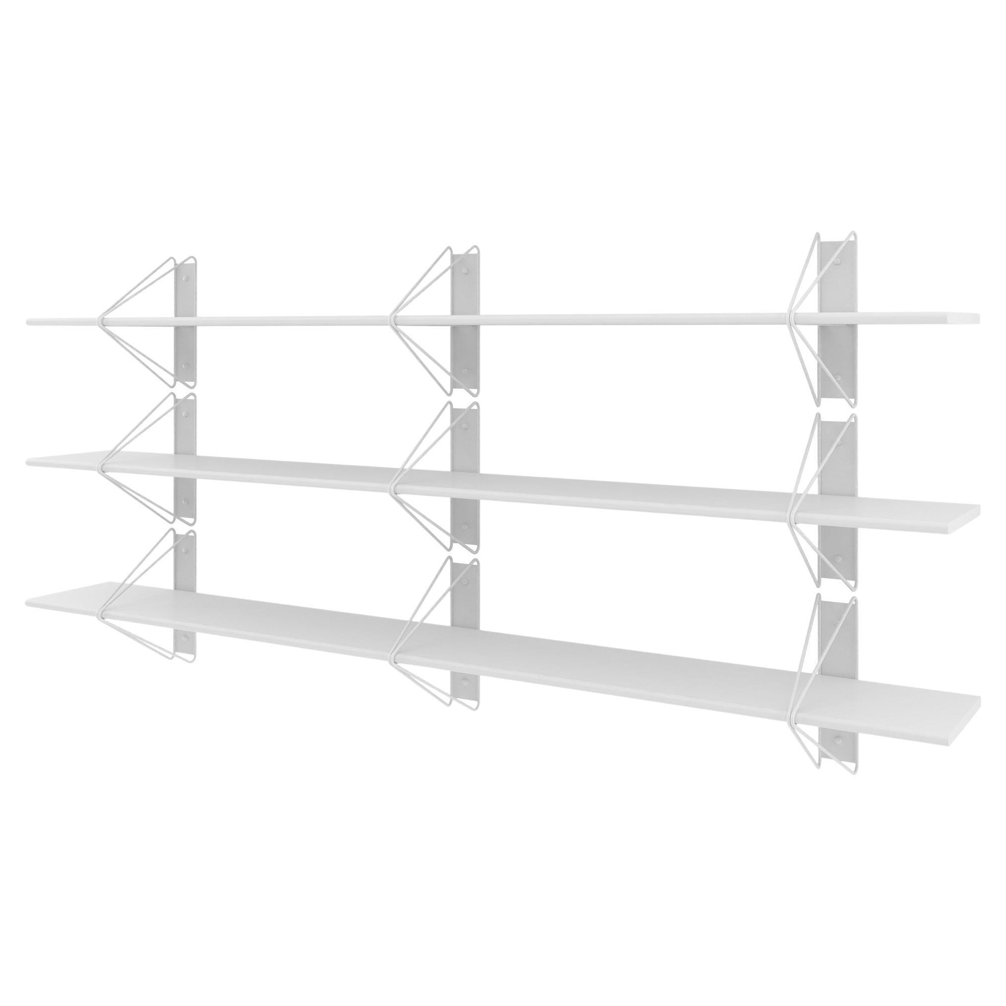 Set of 3 Strut Shelves from Souda, 84in, White, Made to Order