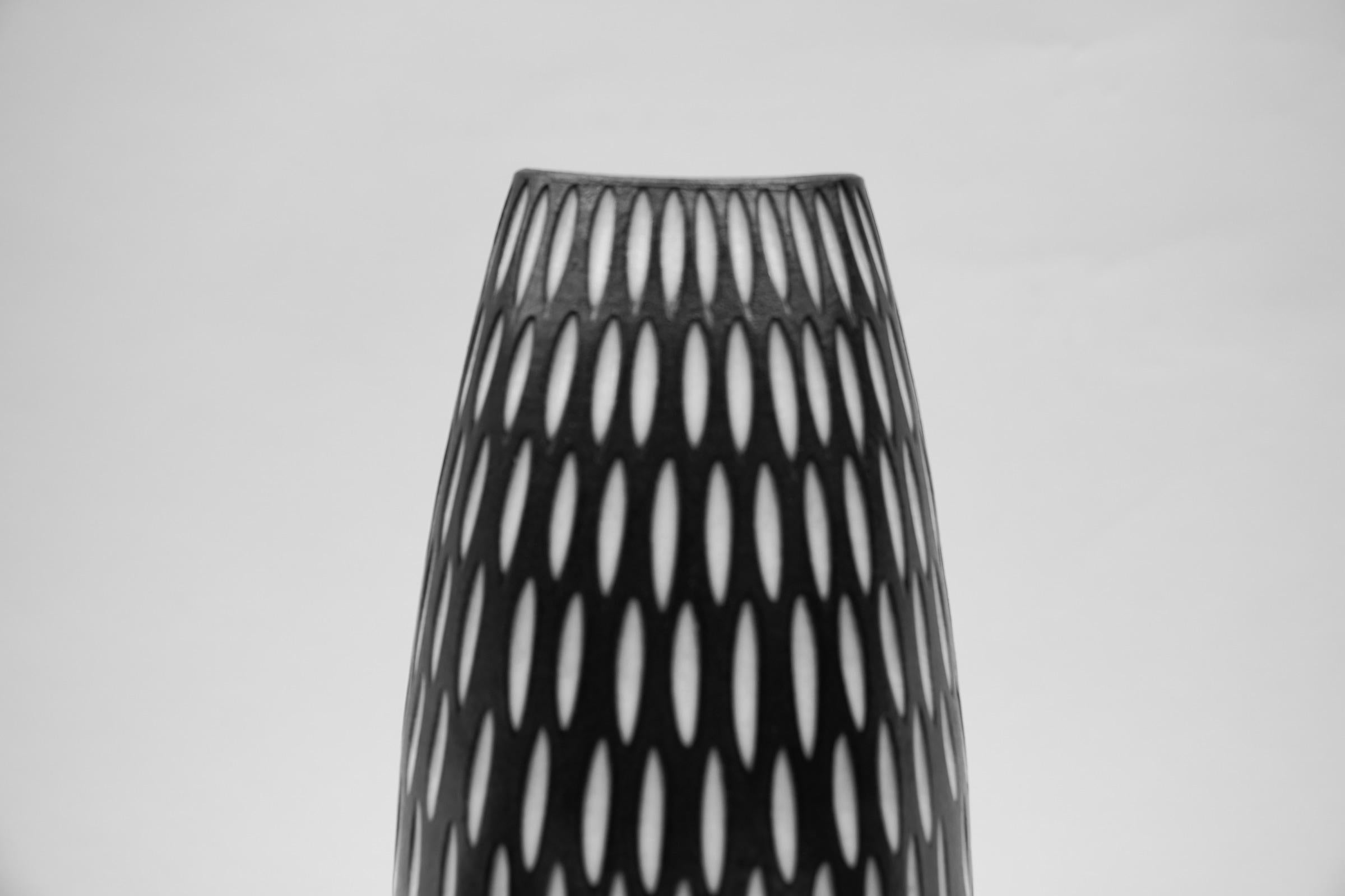 Milieu du XXe siècle Ensemble de 3 vases Studio Ceramics par Wilhelm & Ellis Kuch, années 1960, Allemagne en vente