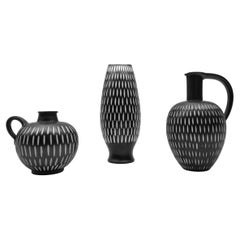 Ensemble de 3 vases Studio Ceramics par Wilhelm & Ellis Kuch, années 1960, Allemagne