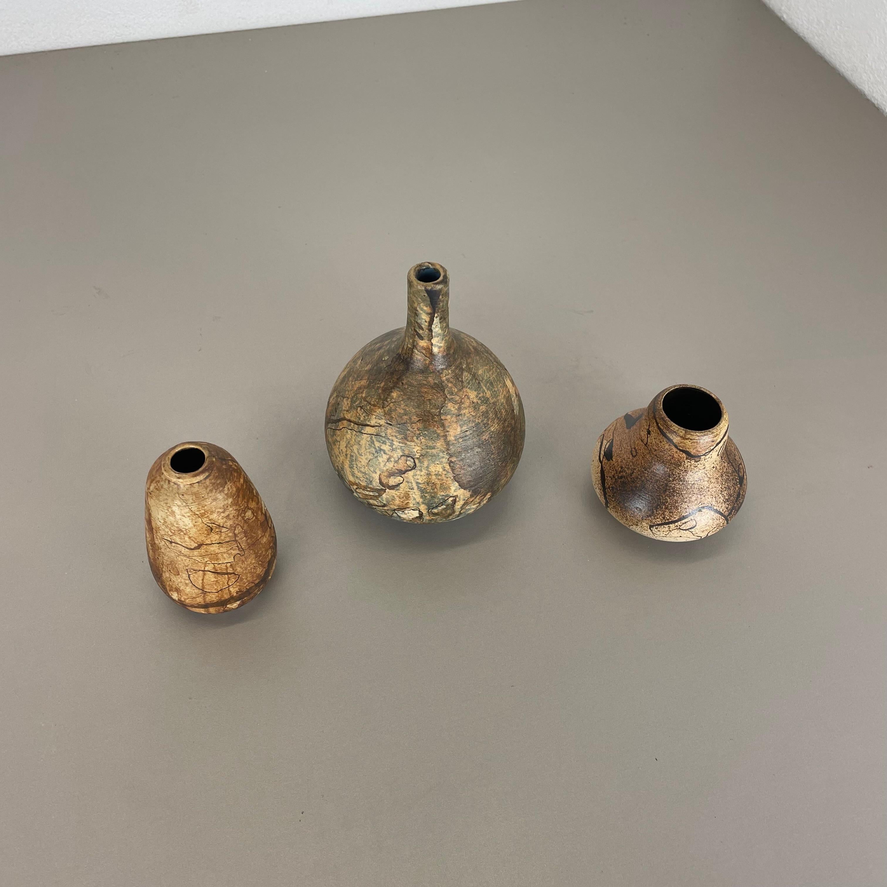 Set of 3 Studio Pottery Sculptural Objects Gerhard Liebenthron, Germany, 1970s For Sale 12