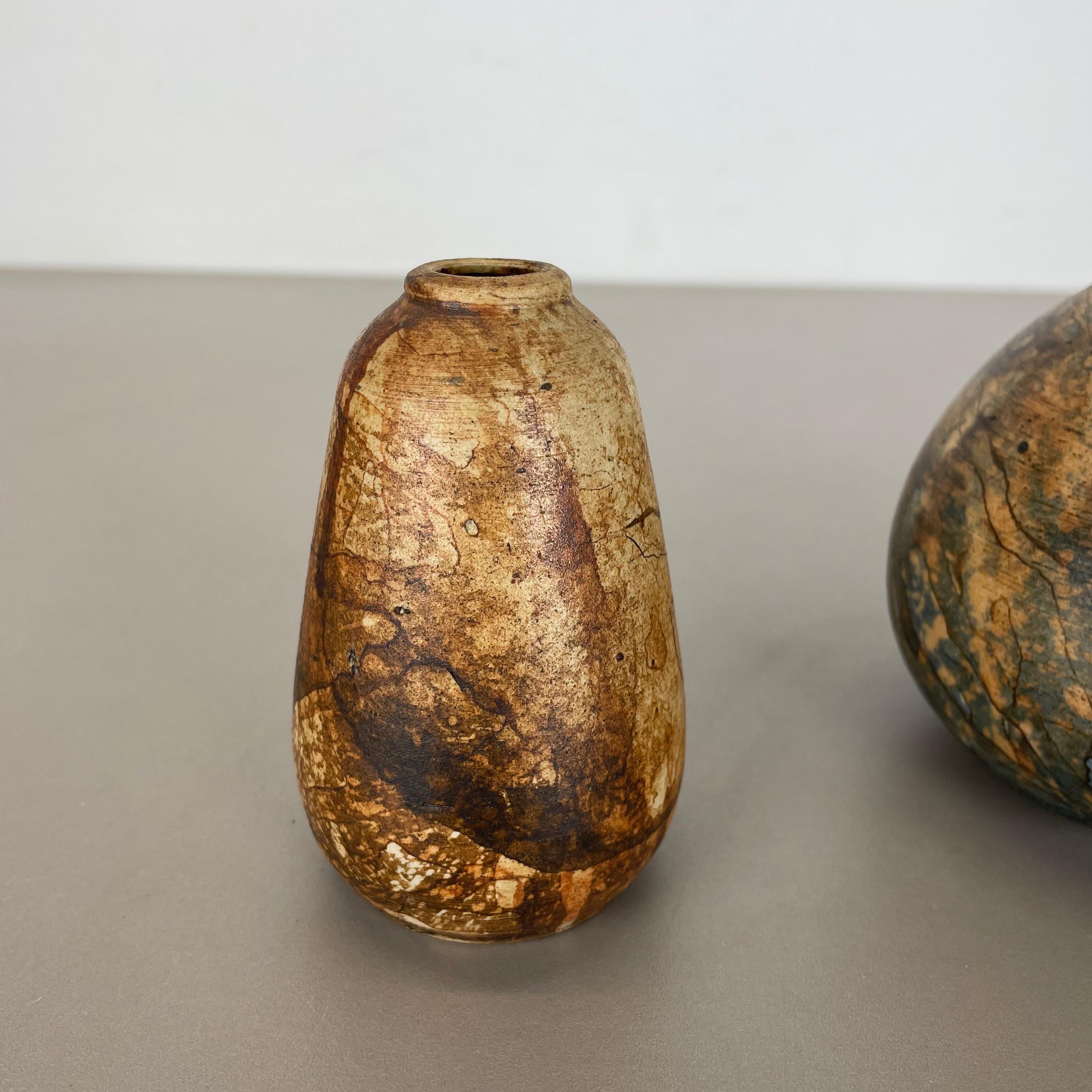20th Century Set of 3 Studio Pottery Sculptural Objects Gerhard Liebenthron, Germany, 1970s For Sale