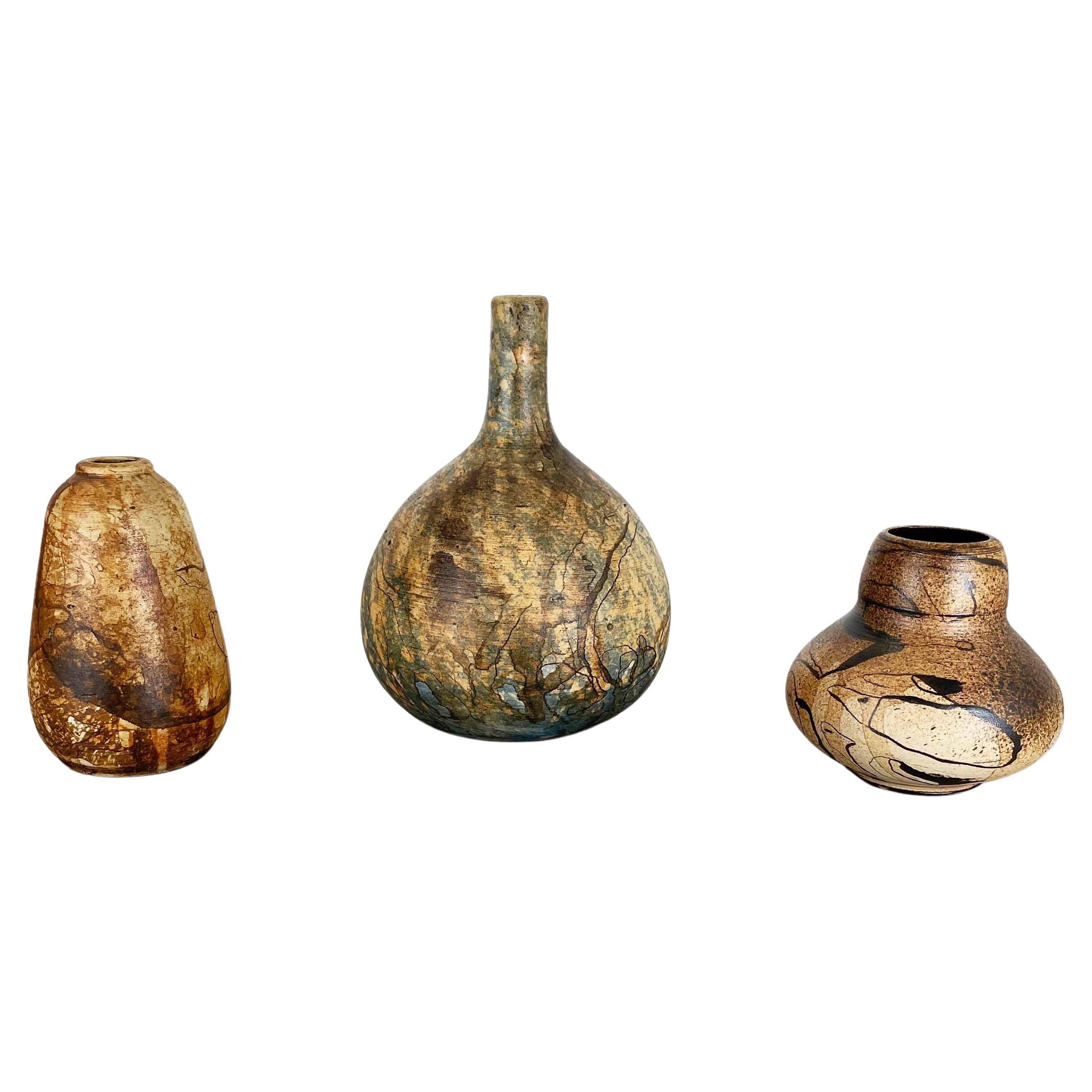 Set of 3 Studio Pottery Sculptural Objects Gerhard Liebenthron, Germany, 1970s For Sale