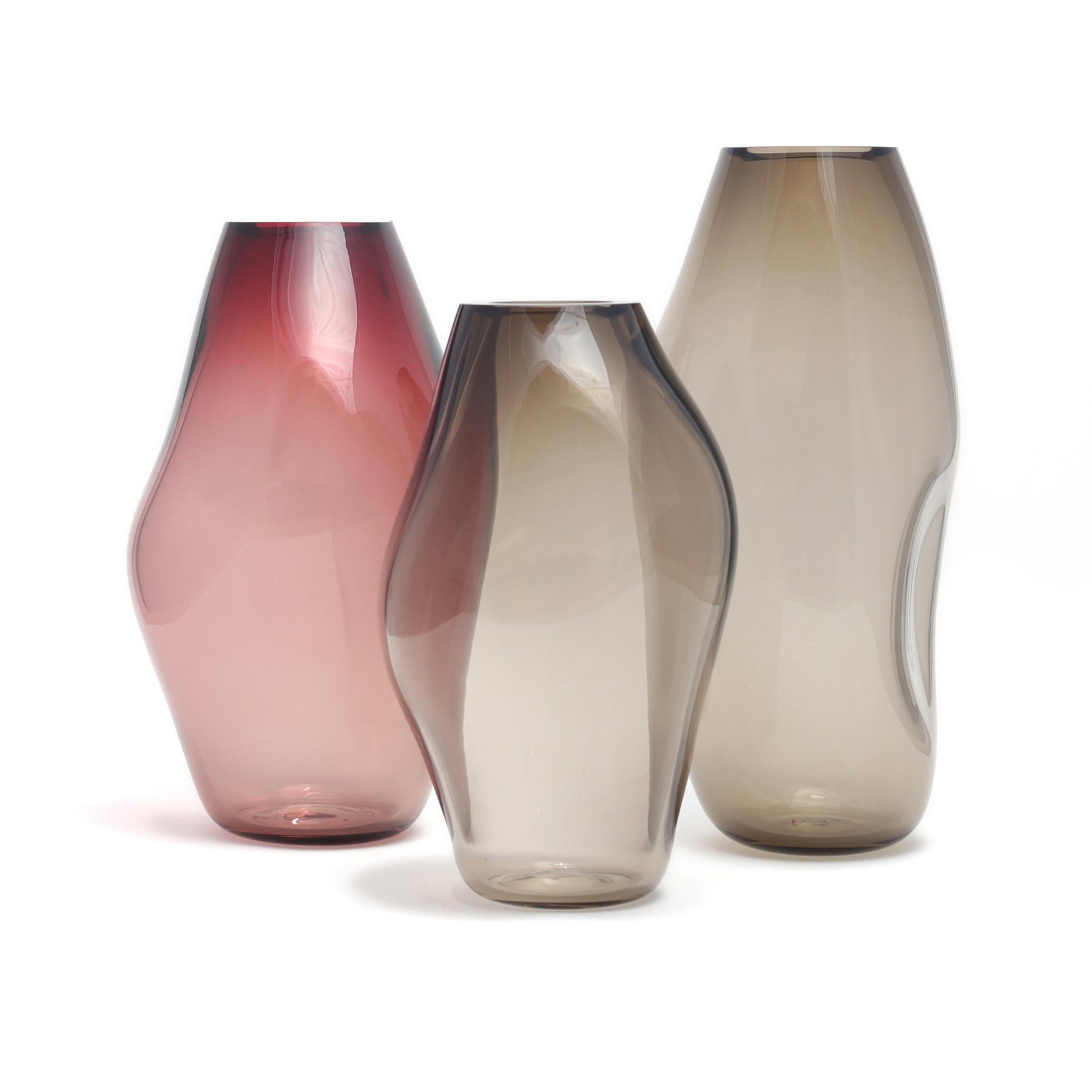 Contemporary Set of 3 Supernova iv L / M / L Vases by Eloa For Sale