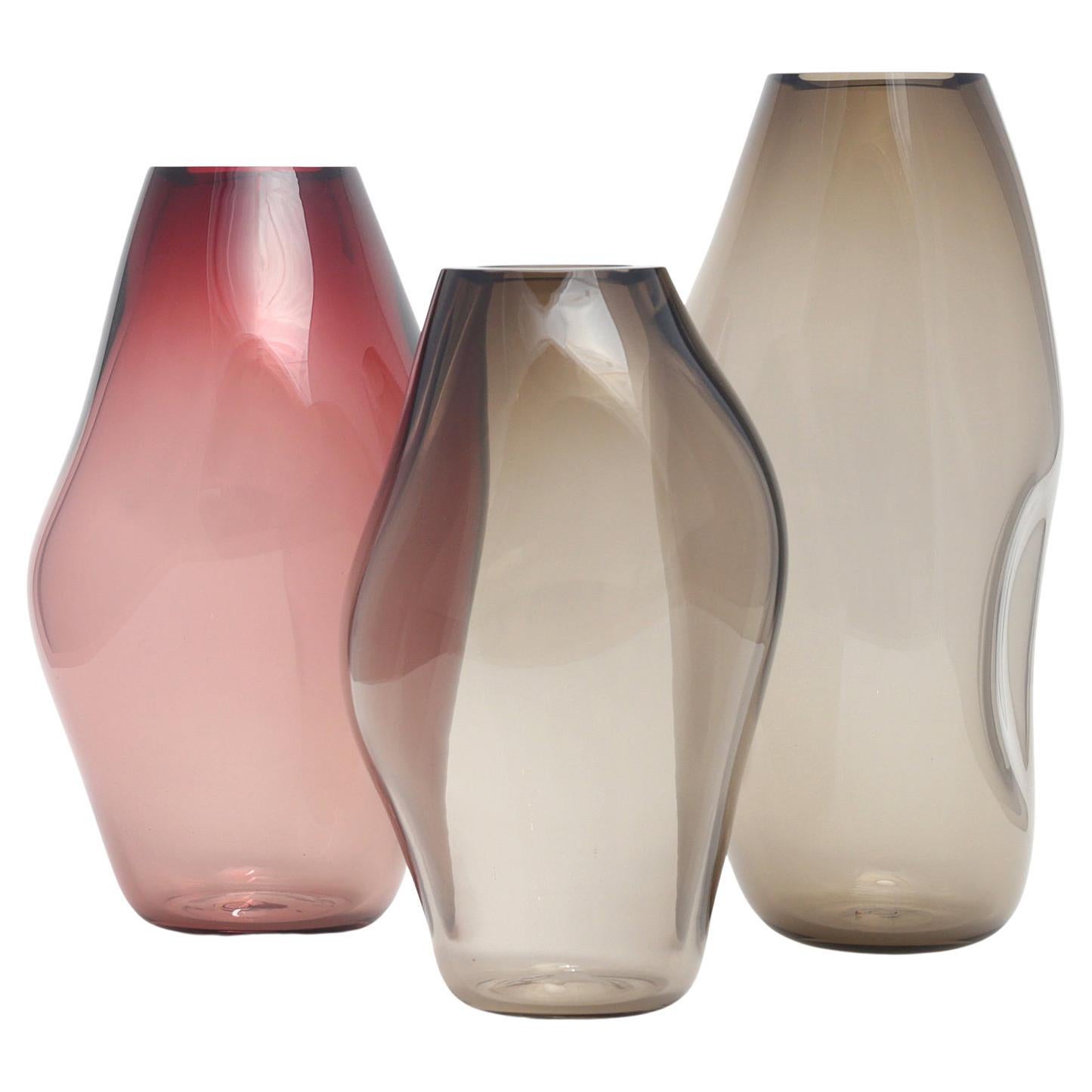 Set of 3 Supernova IV L/M/ XL Vases by Eloa