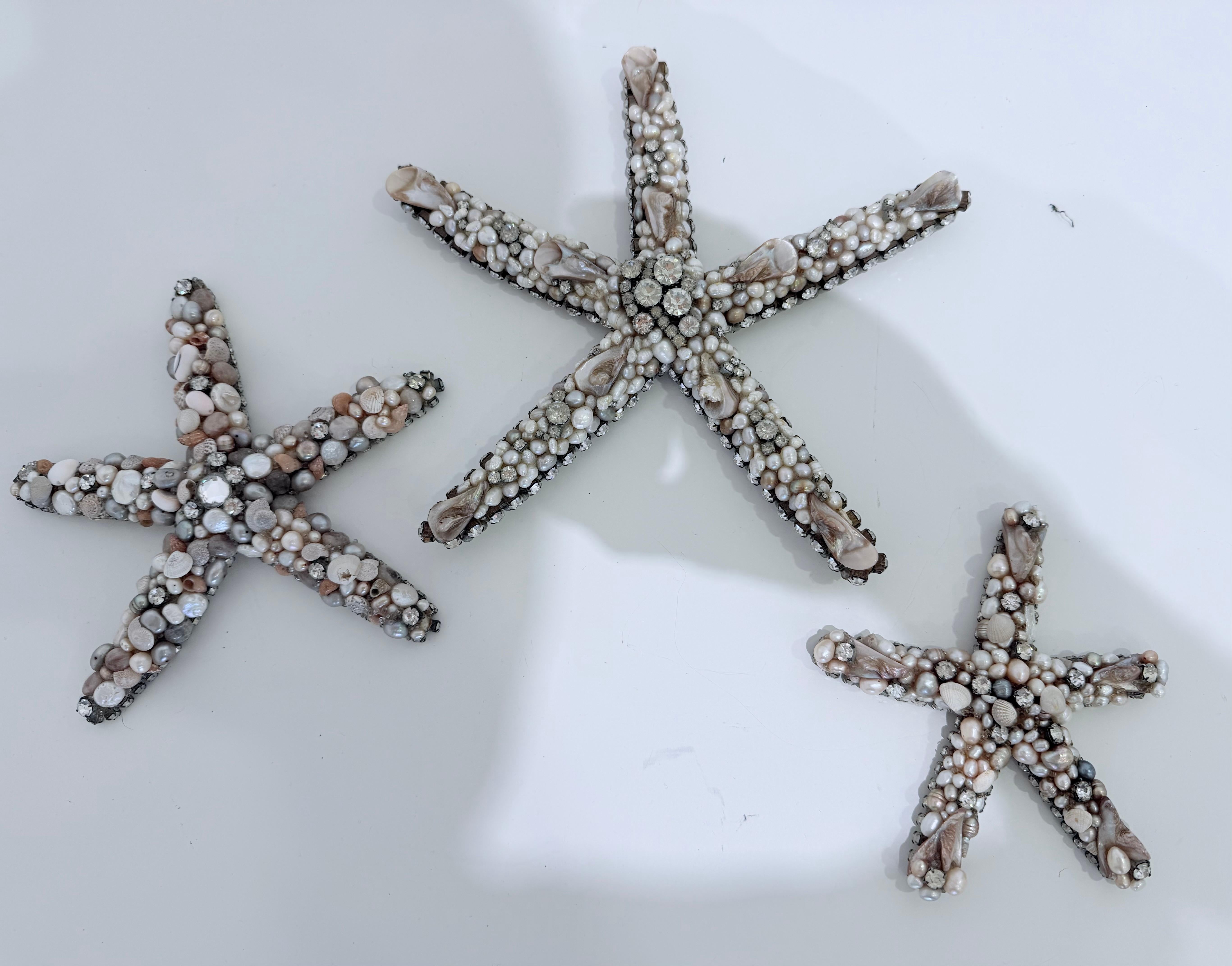 3er-Set Seesterne in Swarovski Kristall Douglass Cloutier im Angebot 10