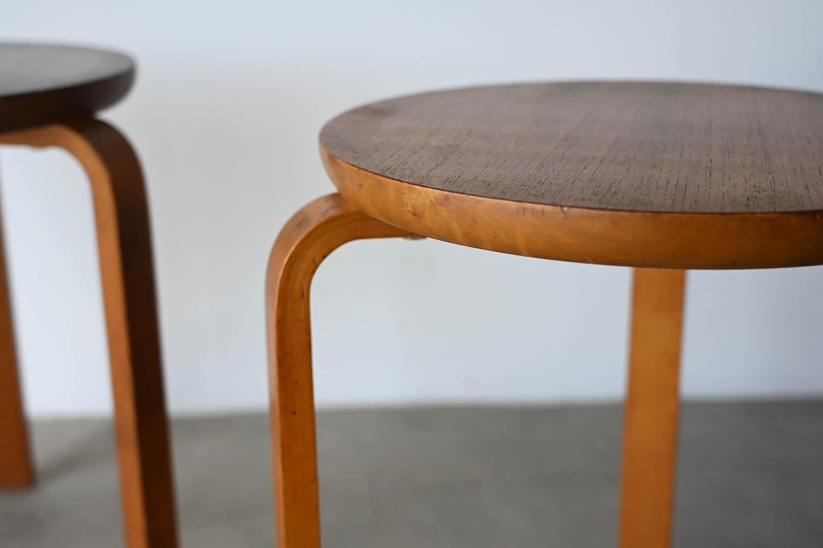 Swedish Dot Stools in the style of Alvar Aalto, ca. 1950 5